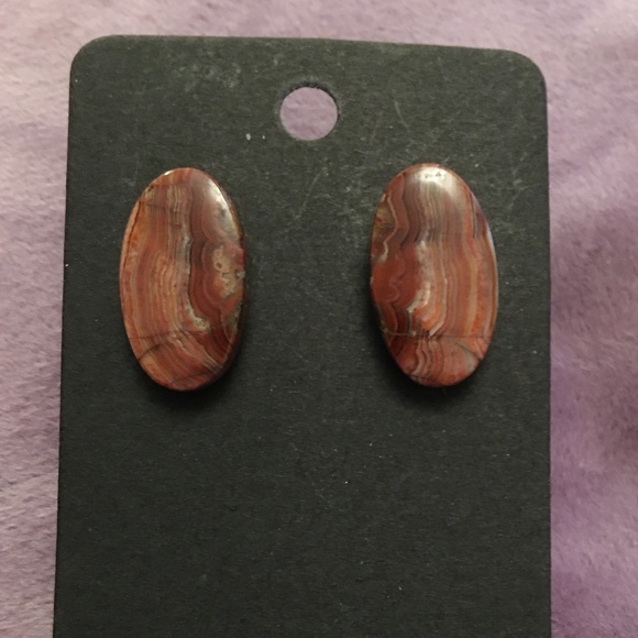 - Split Matched Natural Red Landscape Jasper - handmade one of a kind - Picture 1 of 3